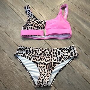 Pink Leopard Swim Set
